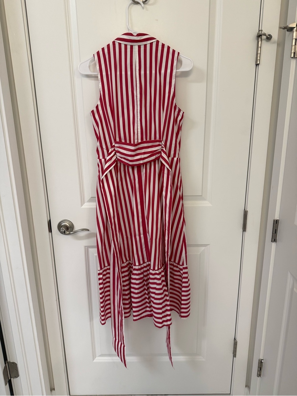 Jones New York NWT Red White Striped Midi Shirt Dress XS - Picture 7 of 10